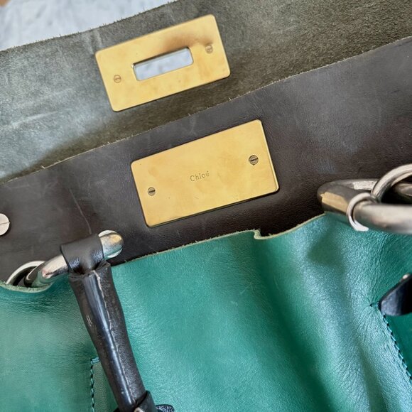 Leather Cyndi Chloe Tote Bag - Sacoche Cyndi en cuir de Chloe - Picture 2 of 6